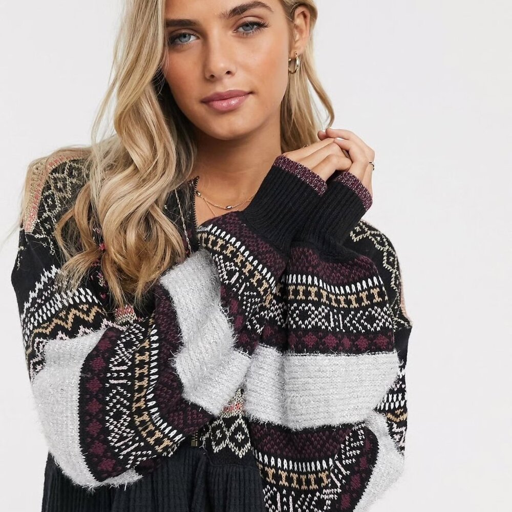 Free People Festive Tunic/Sweater! - Picture 2 of 13